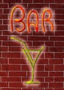 Bar logo of neon