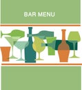 Bar menu design, illustration Royalty Free Stock Photo