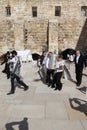 Bar Mitzvah Ceremony at the Western Wall in Jerusalem Royalty Free Stock Photo