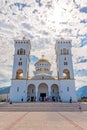 Cathedral of St Jovan Vladimir`s Temple in Bar, Montenegro. The temple is the largest cathedral in Montenegro. Royalty Free Stock Photo