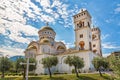 Cathedral of St Jovan Vladimir`s Temple in Bar, Montenegro. The temple is the largest cathedral in Montenegro. Royalty Free Stock Photo