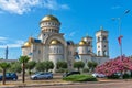 Cathedral of St Jovan Vladimir`s Temple in Bar, Montenegro. The temple is the largest cathedral in Montenegro. Royalty Free Stock Photo