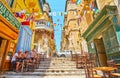 The bar in narrow descent, Valletta, Malta