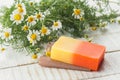 Bar of natural handmade soap Royalty Free Stock Photo