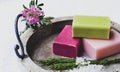 Bar of natural handmade soap Royalty Free Stock Photo