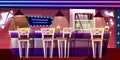 Bar pub counter vector cartoon interior