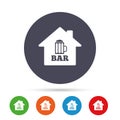 Bar or Pub sign icon. Glass of beer symbol. Royalty Free Stock Photo