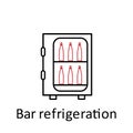 bar refrigeration icon. Element of restaurant professional equipment. Thin line icon for website design and development, app