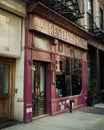 Bar, Restaurant, Cafe vintage sign in Tribeca, Manhattan, New York