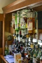 Bar in restaurant car Strathspey Railway Scotland Royalty Free Stock Photo