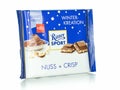 A bar of Ritter Sport Nuss and Crisp flavoured chocolate