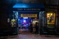 Bar on River Street at night, in Savannah, Georgia Royalty Free Stock Photo