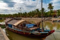 Bar on a riverboat in Thu Bon River near Hoi An, Vietnam, Indochina, Asia