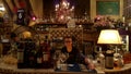 Bar in Rome, Italy with bartender Royalty Free Stock Photo