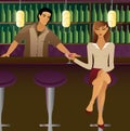 Bar Scene Royalty Free Stock Photo