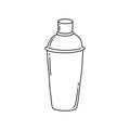 Bar shaker doodle icon, vector illustration Royalty Free Stock Photo
