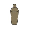 Bar shaker doodle icon, vector illustration Royalty Free Stock Photo