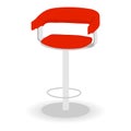 Bar stool with back. Red bar stool.