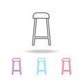 bar stool icon. Elements of furniture in multi colored icons. Premium quality graphic design icon. Simple icon for websites, web d Royalty Free Stock Photo
