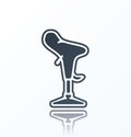 Bar stool Icon on white background. Royalty Free Stock Photo