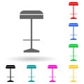 bar stool multi color style icon. Simple glyph, flat vector of furniture icons for ui and ux, website or mobile application Royalty Free Stock Photo