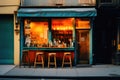 Bar and Store in NYC\'s Glow. Royalty Free Stock Photo