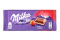 Bar of Strawberry MILK Chocolate Royalty Free Stock Photo