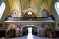 Interior of St. Anna Roman Catholic Church, old Christian temple in Gothic Revival style