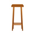 Bar wooden stool. Four legged stool. Vector stock illustration.