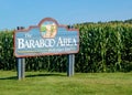 The Baraboo Area Welcomes You Sign, Corn Royalty Free Stock Photo