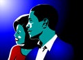 Barack & michelle obama Royalty Free Stock Photo