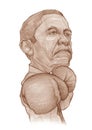 Barack Obama Boxer Caricature Sketch Royalty Free Stock Photo