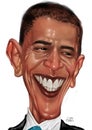 Barack Obama caricature Royalty Free Stock Photo