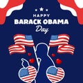 Barack Obama Day Celebration Event Vector Design Royalty Free Stock Photo