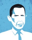 Barack Obama, former american president, vector illustrations