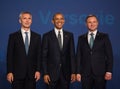 Barack Obama, Jens Stoltenberg and Andrzej Duda at NATO summit