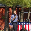 Barack Obama at Peterborough Royalty Free Stock Photo