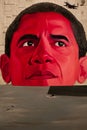 Barack Obama portrait, oil painting Royalty Free Stock Photo