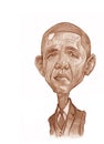 Barack Obama Sketch Royalty Free Stock Photo