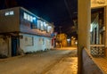 Baracoa street at night Cuba Royalty Free Stock Photo