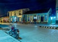 Baracoa street at night Cuba Royalty Free Stock Photo