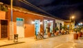 Baracoa street at night Cuba Royalty Free Stock Photo