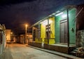 Baracoa street at night Cuba Royalty Free Stock Photo