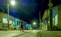 Baracoa street at night Cuba Royalty Free Stock Photo