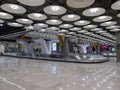 Barajas airport Madrid Spain very early in the morning Baggage transporter belt Royalty Free Stock Photo