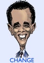 Barak Obama caricature' s Royalty Free Stock Photo