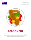 Baramundi. Traditional australian dish.