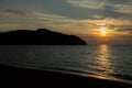 Baratti beach sunset Royalty Free Stock Photo