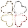 Barb wire heart Royalty Free Stock Photo