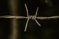 Barb wire in the silence land Royalty Free Stock Photo